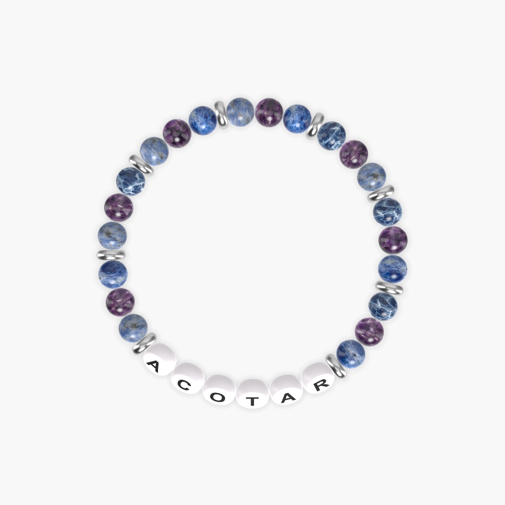 Sodalite and Amethyst Bracelet