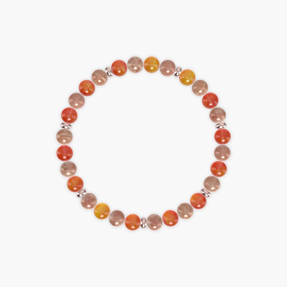 Sunstone and Carnelian Bracelet