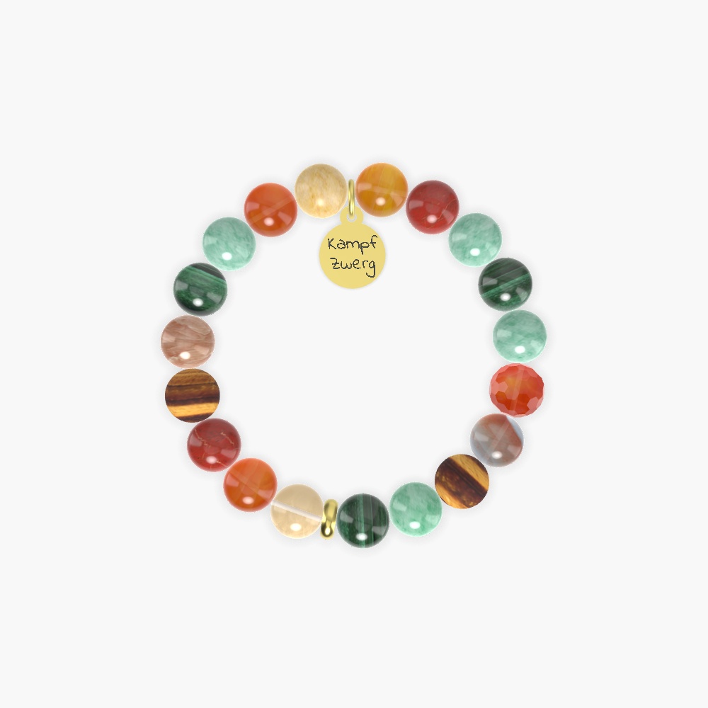 Green Jade, Carnelian, Malachite and more Gemstone Bracelet