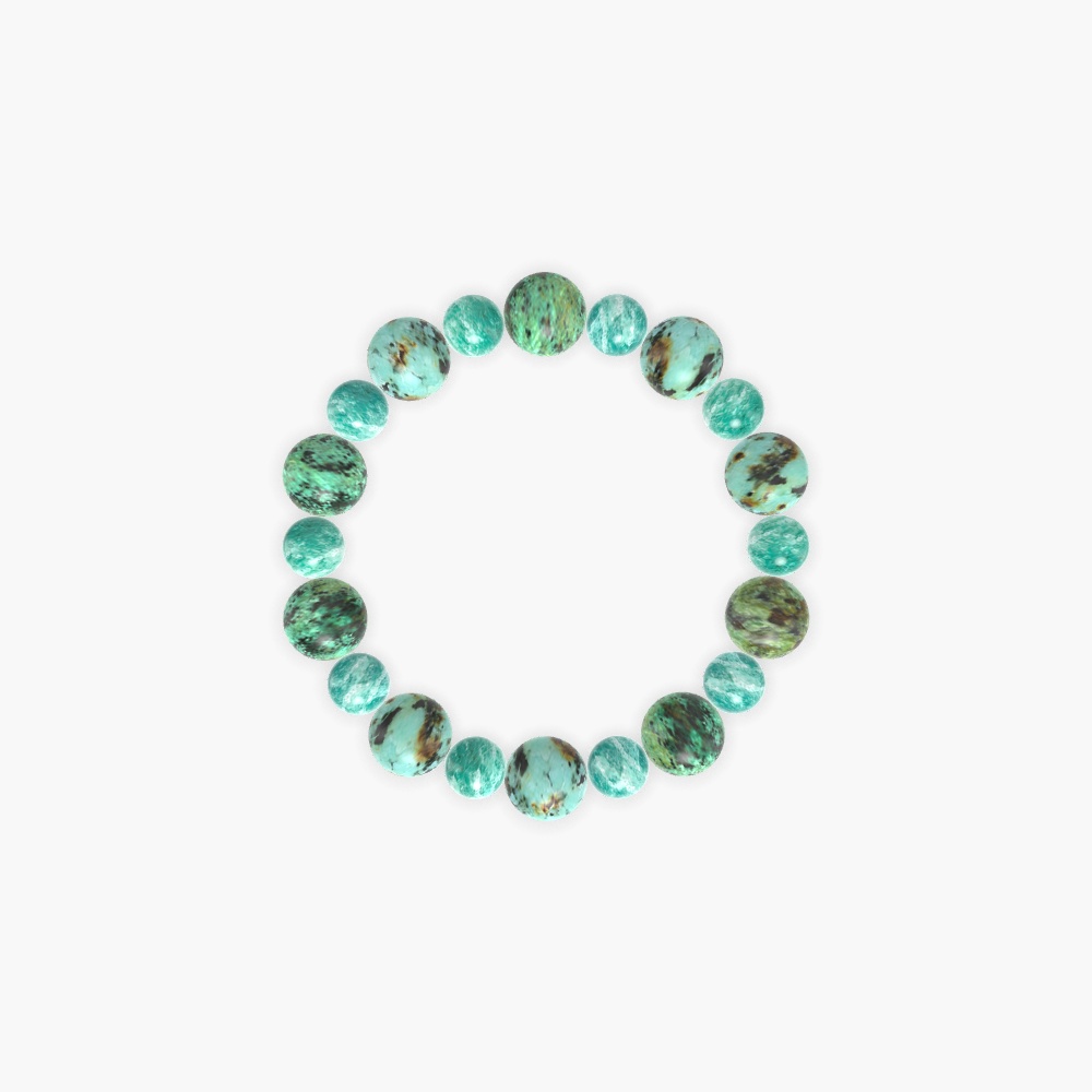 African Turquoise and Amazonite Bracelet