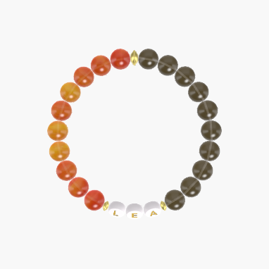 Smoky Quartz and Carnelian Bracelet