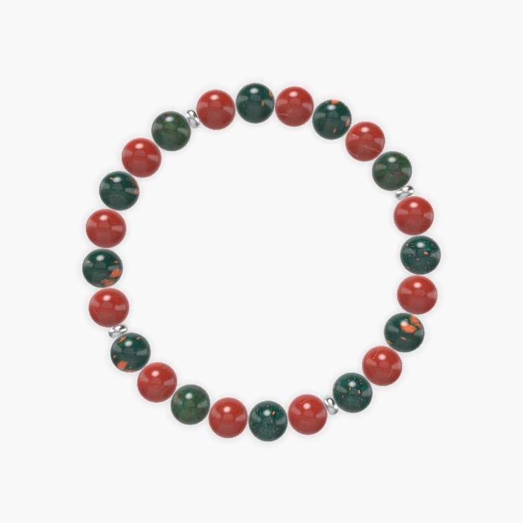 Bloodstone and Red Jasper Bracelet
