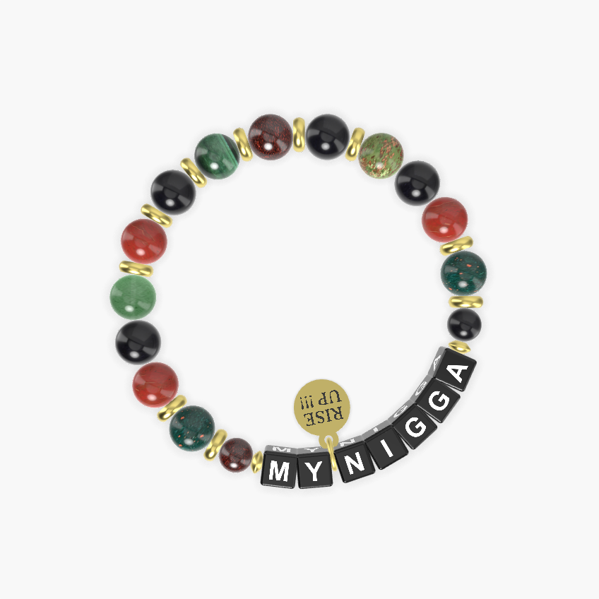 Black Obsidian, Red Jasper, Bloodstone and more Gemstone Bracelet