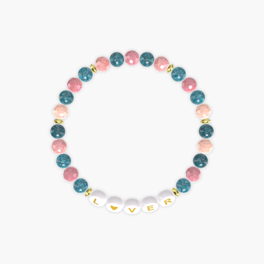 Apatite and Rhodonite Bracelet