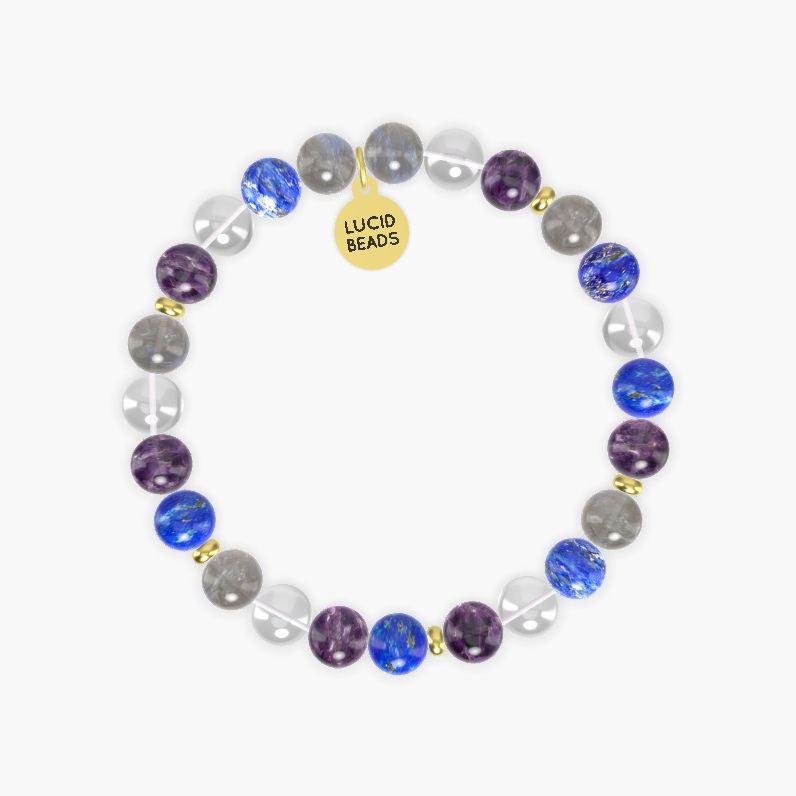 Lapis Lazuli, Amethyst, Clear Quartz and more Gemstone Bracelet