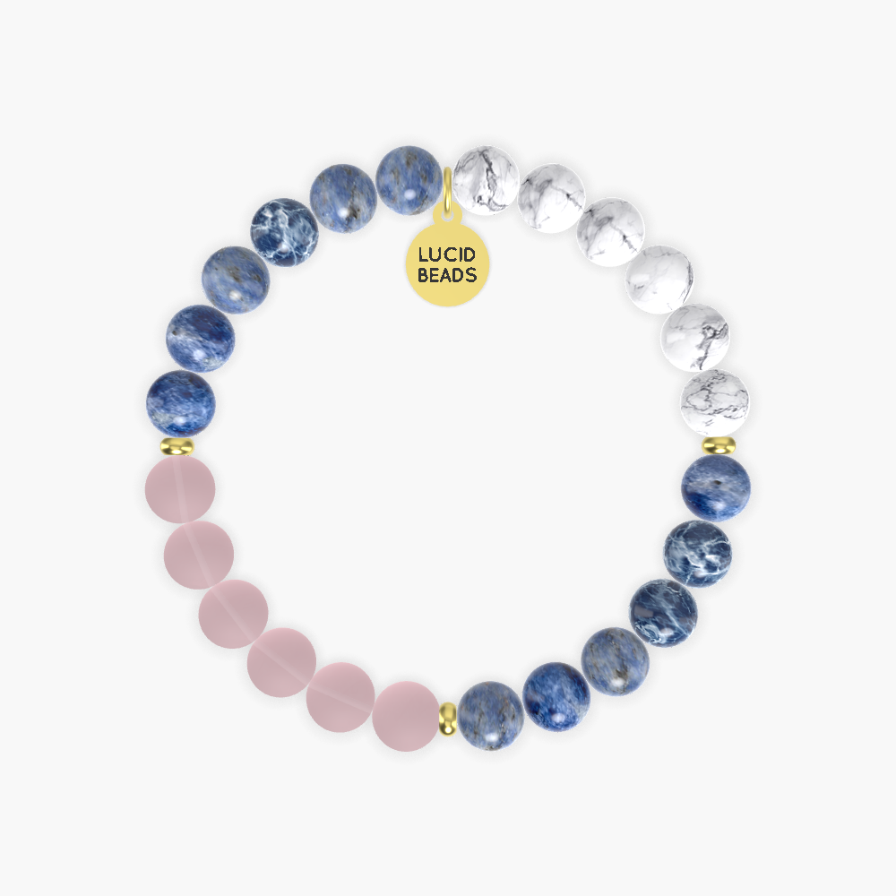 Sodalite, Howlite and Rose Quartz Bracelet