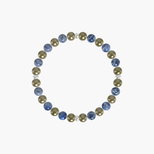 Pyrite and Sodalite Bracelet