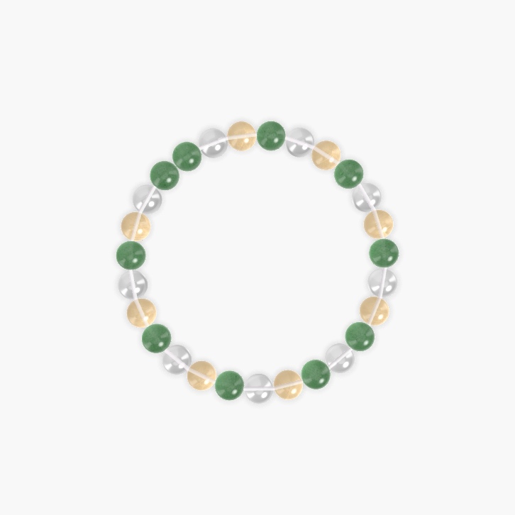 Aventurine, Clear Quartz and Citrine Bracelet
