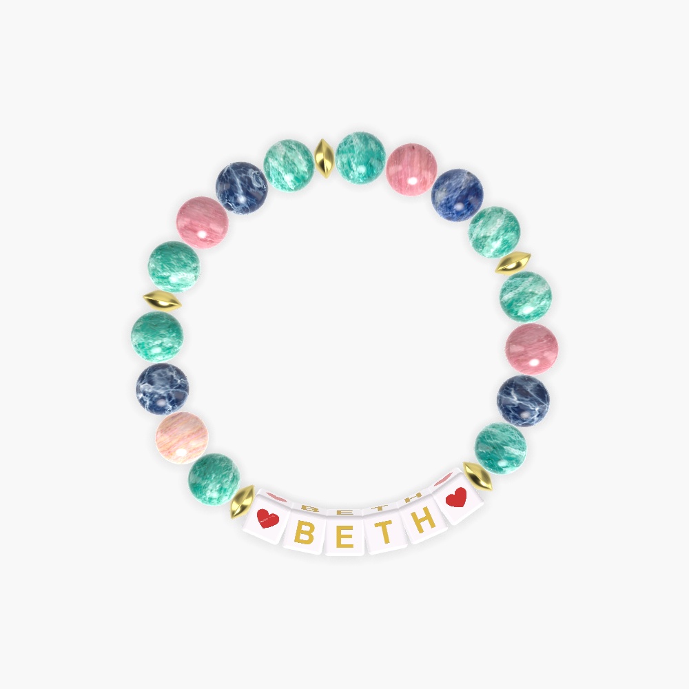 Amazonite, Sodalite and Rhodonite Bracelet