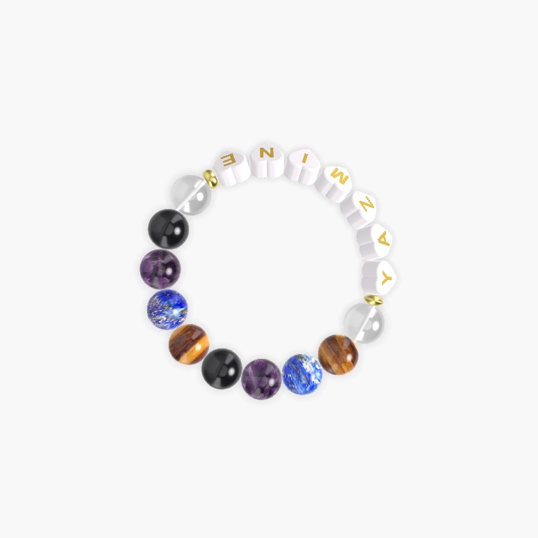 Clear Quartz, Black Tourmaline, Amethyst and more Gemstone Bracelet
