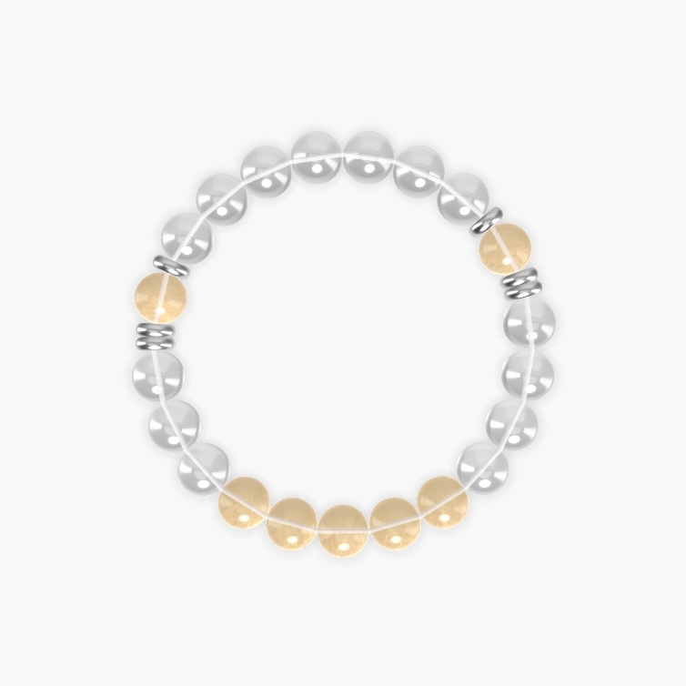 Clear Quartz and Citrine Bracelet
