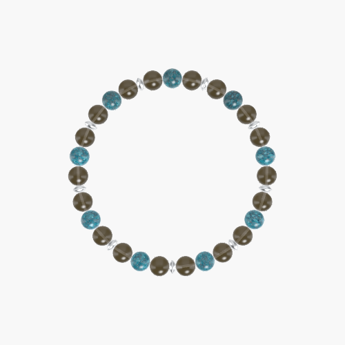 Smoky Quartz and Apatite Bracelet