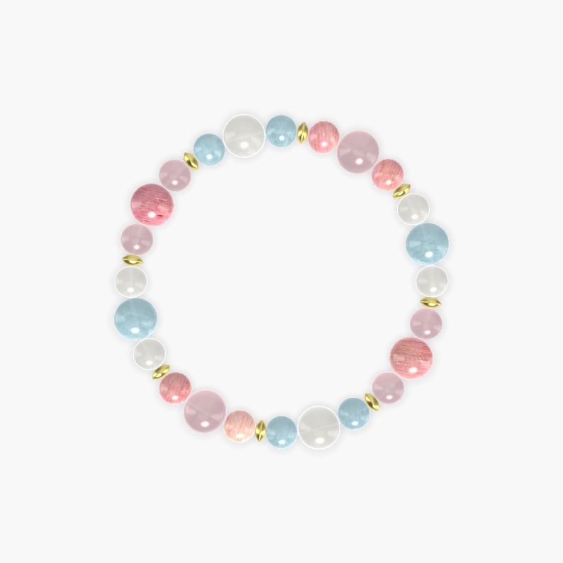 Aquamarine, Moonstone, Rose Quartz and more Gemstone Bracelet
