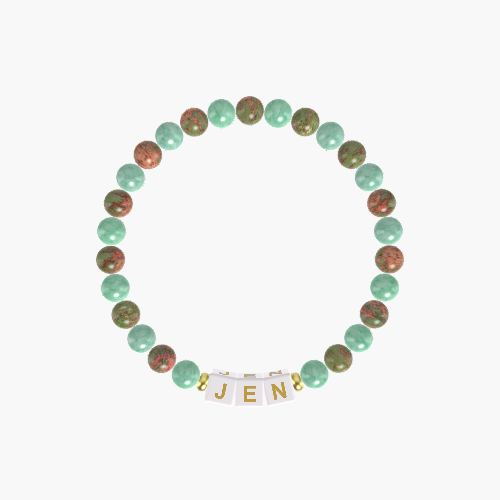 Green Jade and Unakite Bracelet