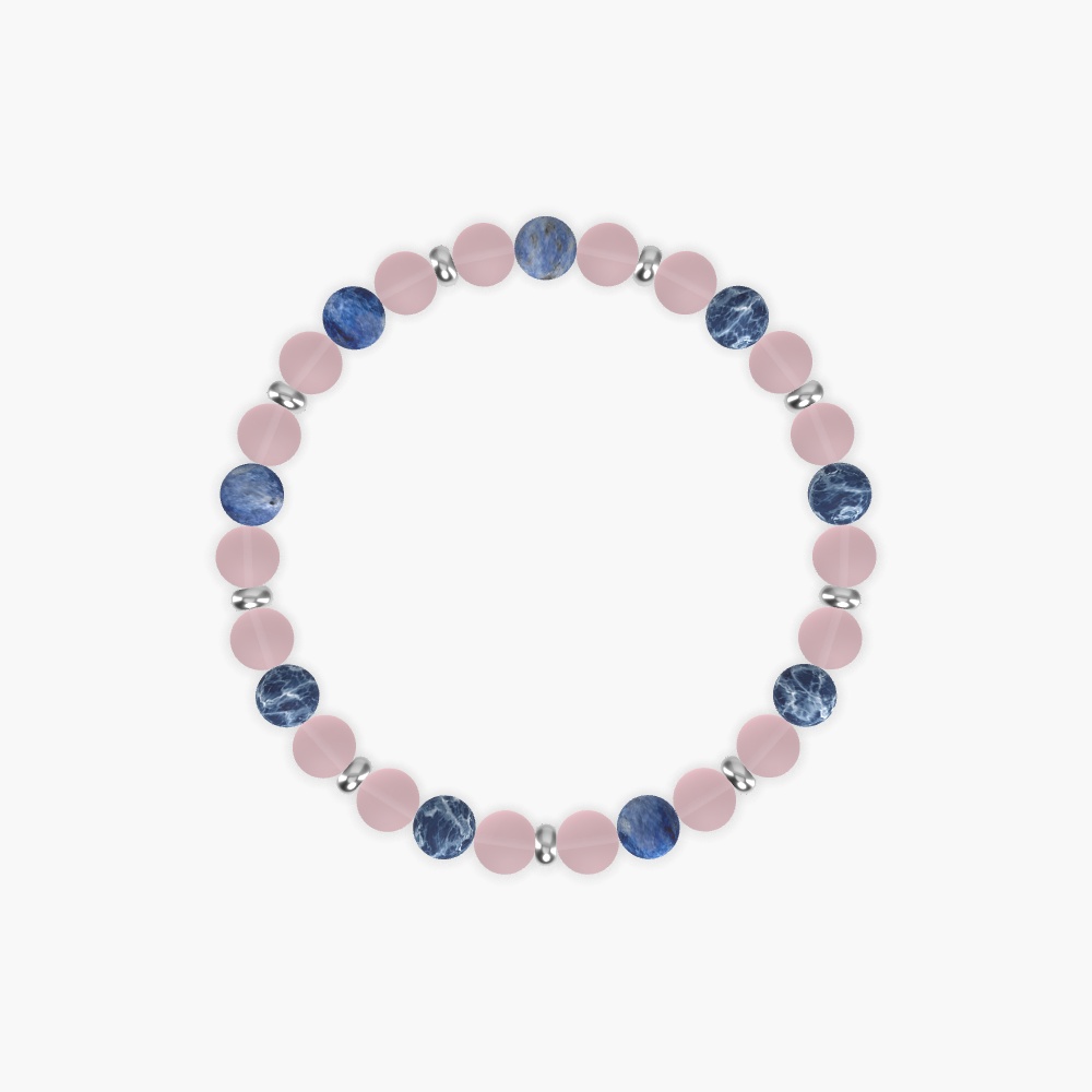 Rose Quartz and Sodalite Bracelet