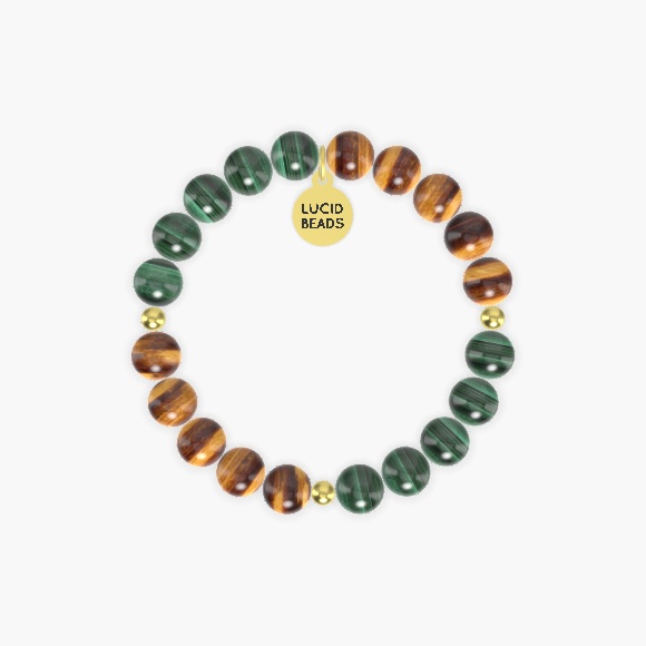 Malachite and Tiger Eye Bracelet