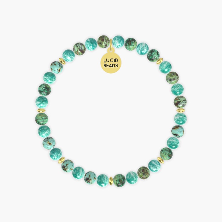 Trinity of Harmony - African Turquoise and Amazonite Bracelet