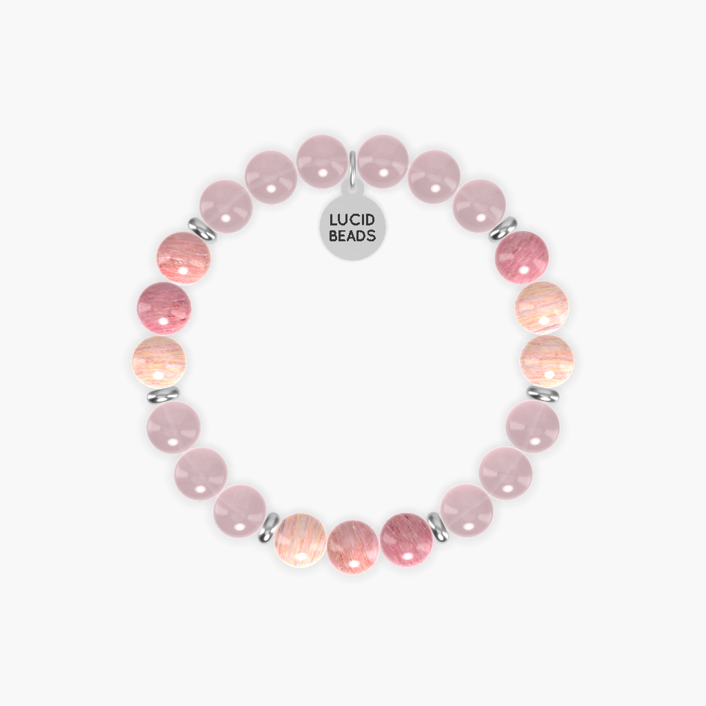 Compassion Harmony - Rose Quartz and Rhodonite Bracelet