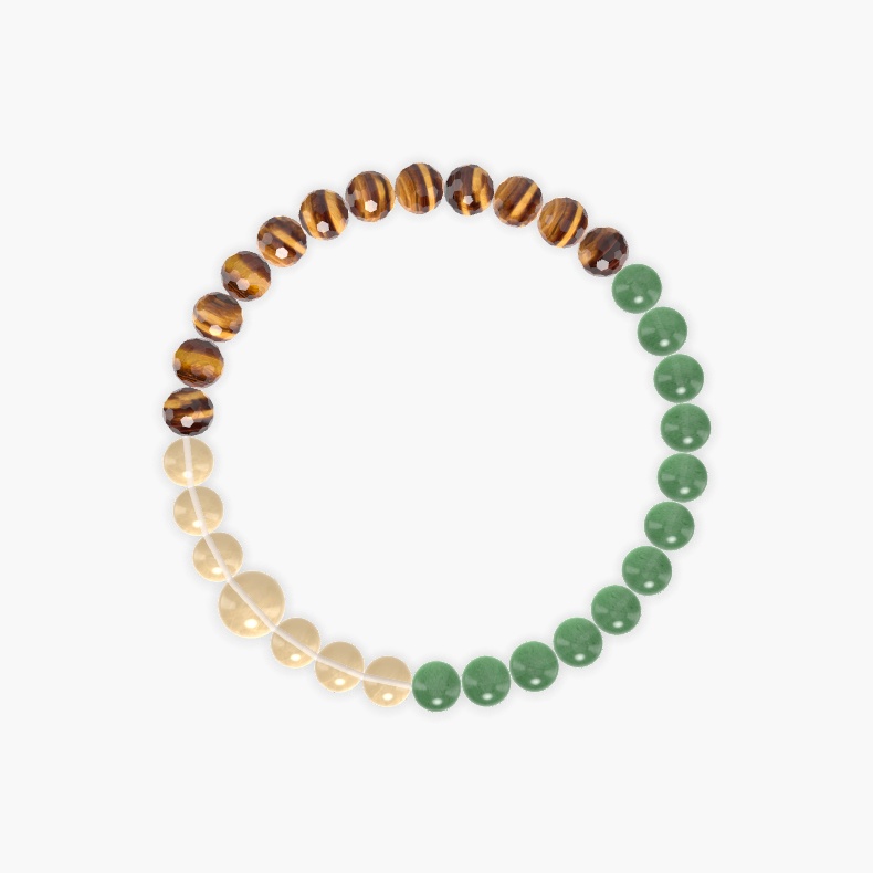Aventurine, Tiger Eye and Citrine Bracelet