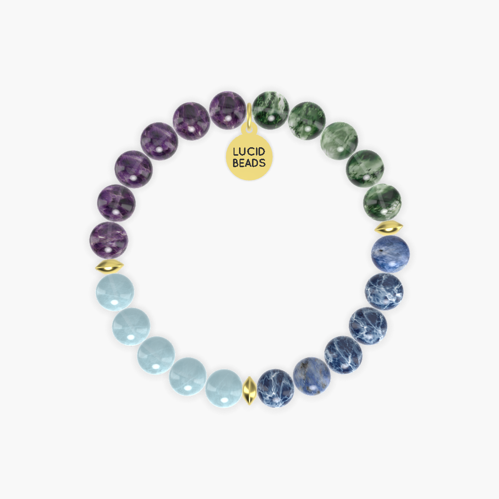 Sodalite, Amethyst, Moss Agate and more Gemstone Bracelet
