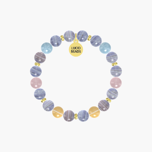 Blue Lace Agate, Citrine, Rose Quartz and more Gemstone Bracelet