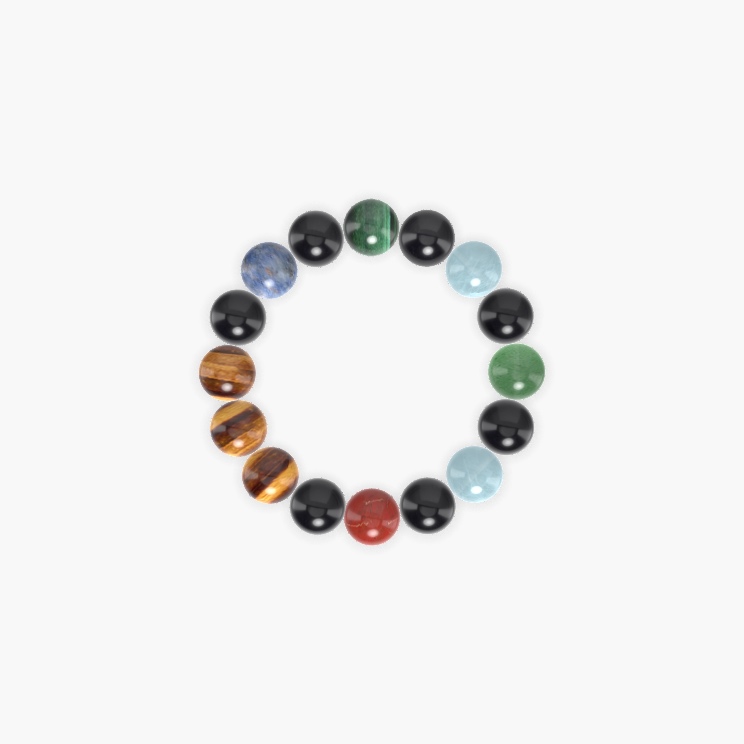 Black Onyx, Tiger Eye, Aquamarine and more Gemstone Bracelet