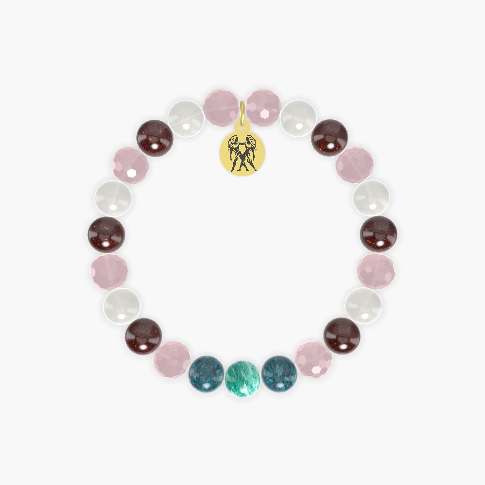 Rose Quartz, Garnet, Moonstone and more Gemstone Bracelet