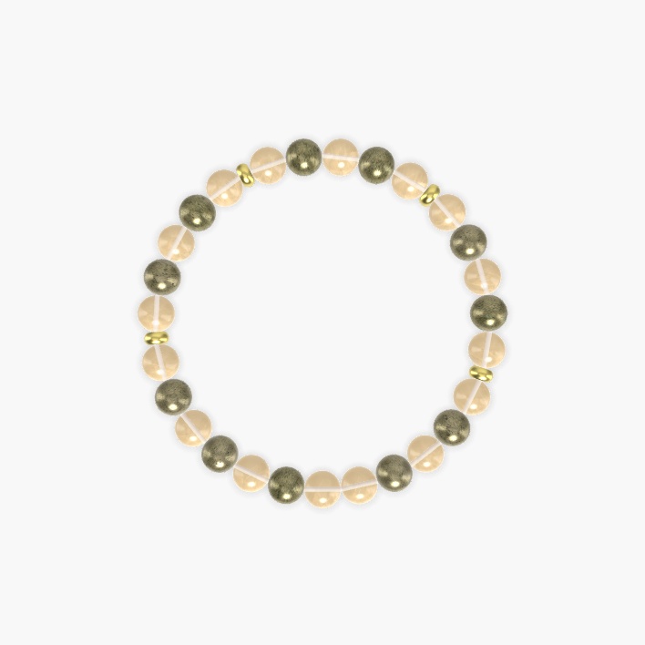 Citrine and Pyrite Bracelet