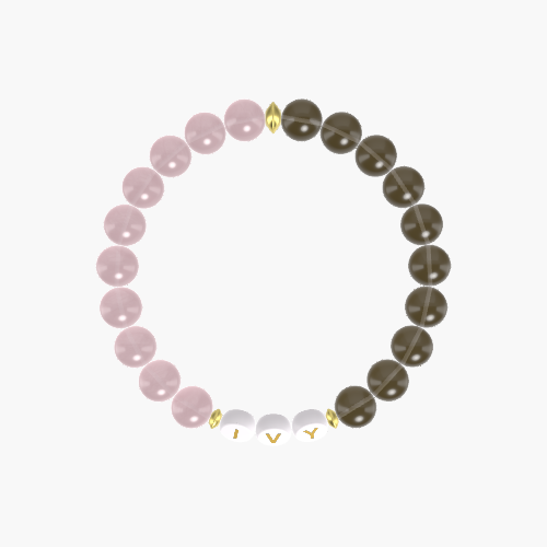 Smoky Quartz and Rose Quartz Bracelet
