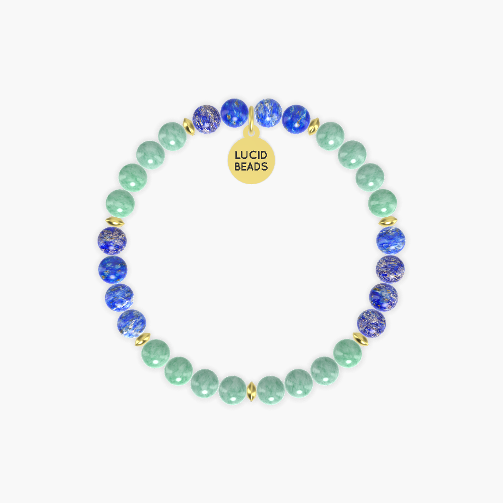Green Jade and Lapis Lazuli Bracelet