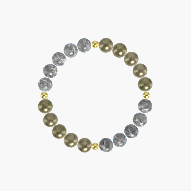 Labradorite and Pyrite Bracelet