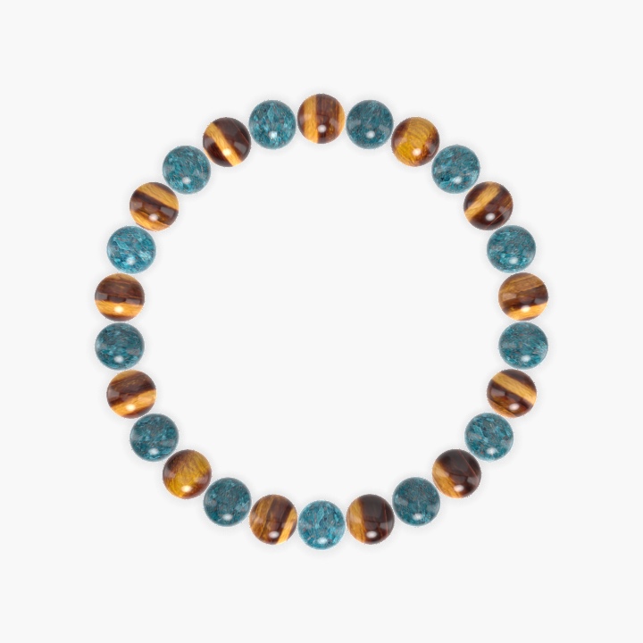 Apatite and Tiger Eye Bracelet
