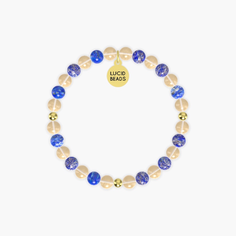 Celestial Harmony - Citrine and Lapis Lazuli Bracelet