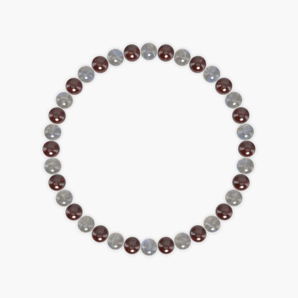Labradorite and Garnet Bracelet