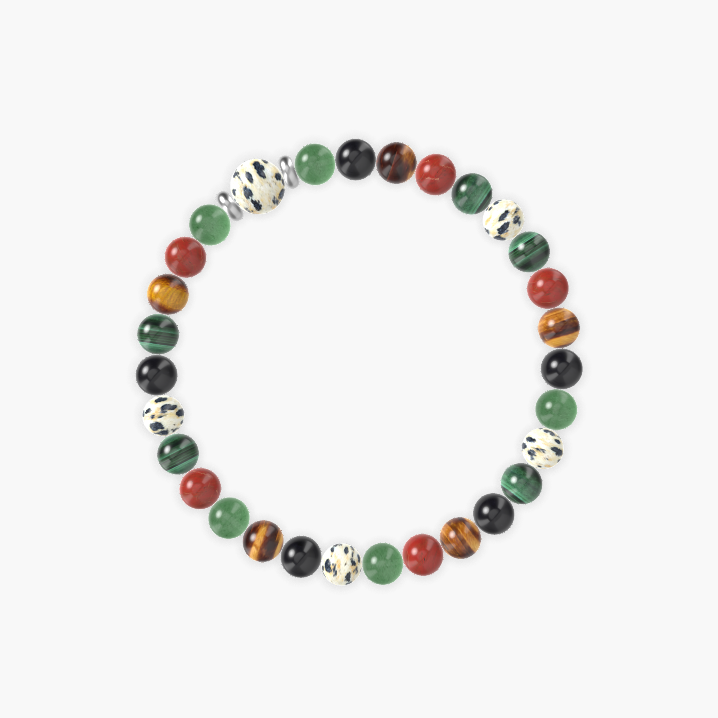 Red Jasper, Tiger Eye, Malachite and more Gemstone Bracelet