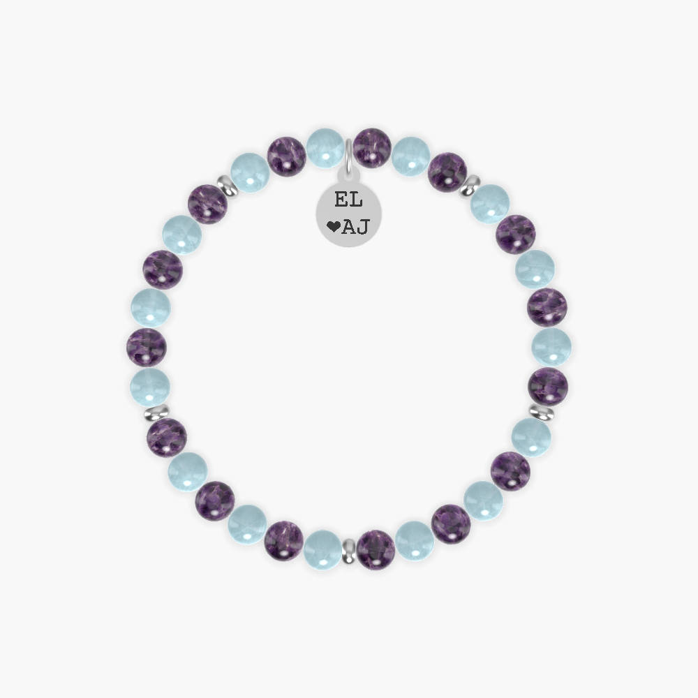 Amethyst and Aquamarine Bracelet
