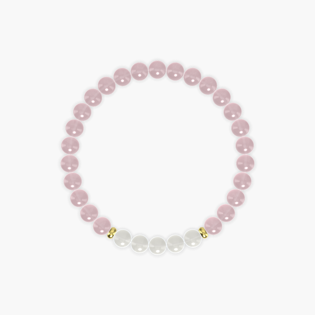 Rose Quartz and Moonstone Bracelet