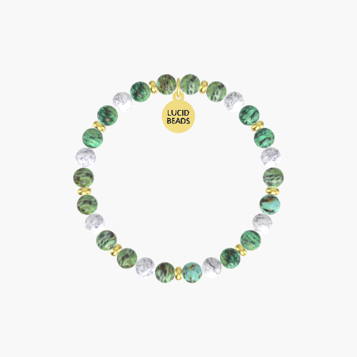 African Turquoise and Howlite Bracelet