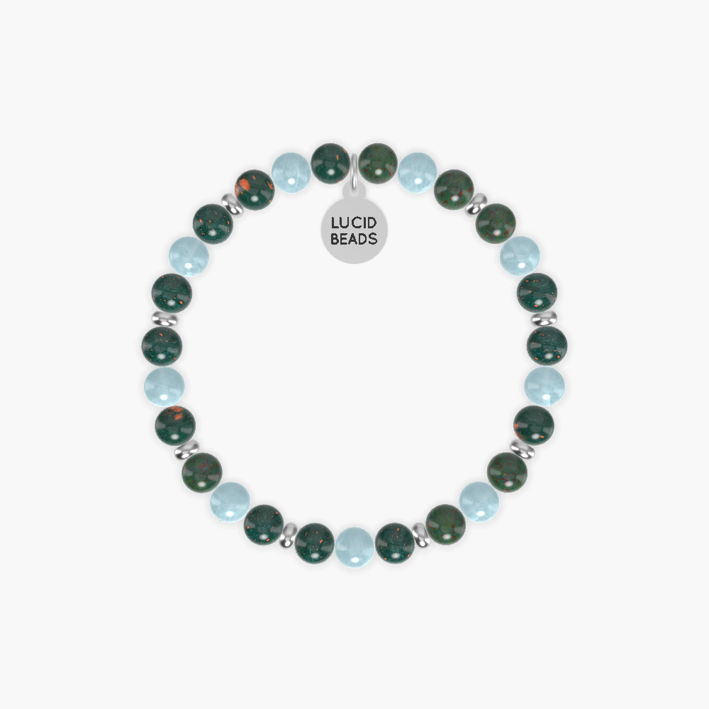 Bloodstone and Aquamarine Bracelet