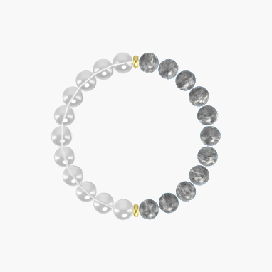 Labradorite and Clear Quartz Bracelet