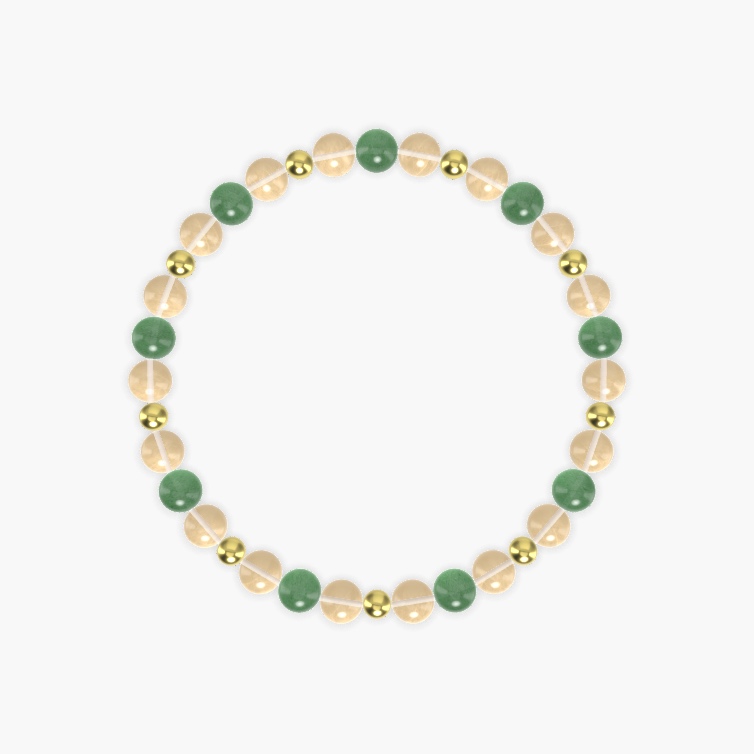 Prosperity Bloom - Citrine and Aventurine Bracelet