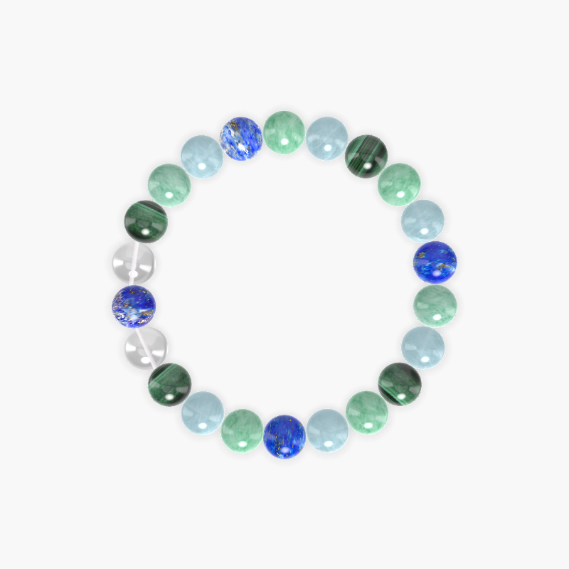 Aquamarine, Green Jade, Lapis Lazuli and more Gemstone Bracelet