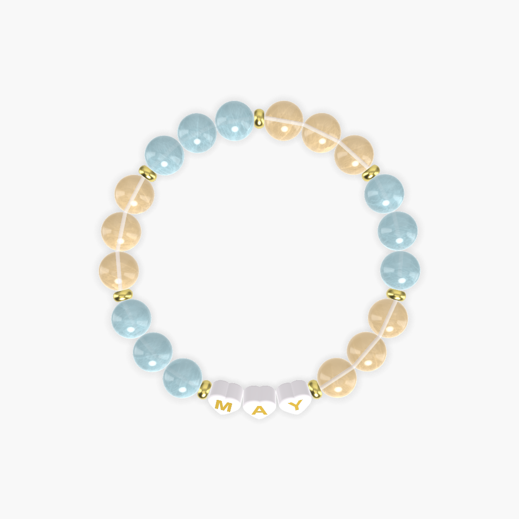 Citrine and Aquamarine Bracelet