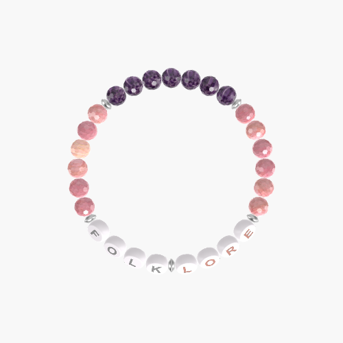 Rhodonite and Amethyst Bracelet