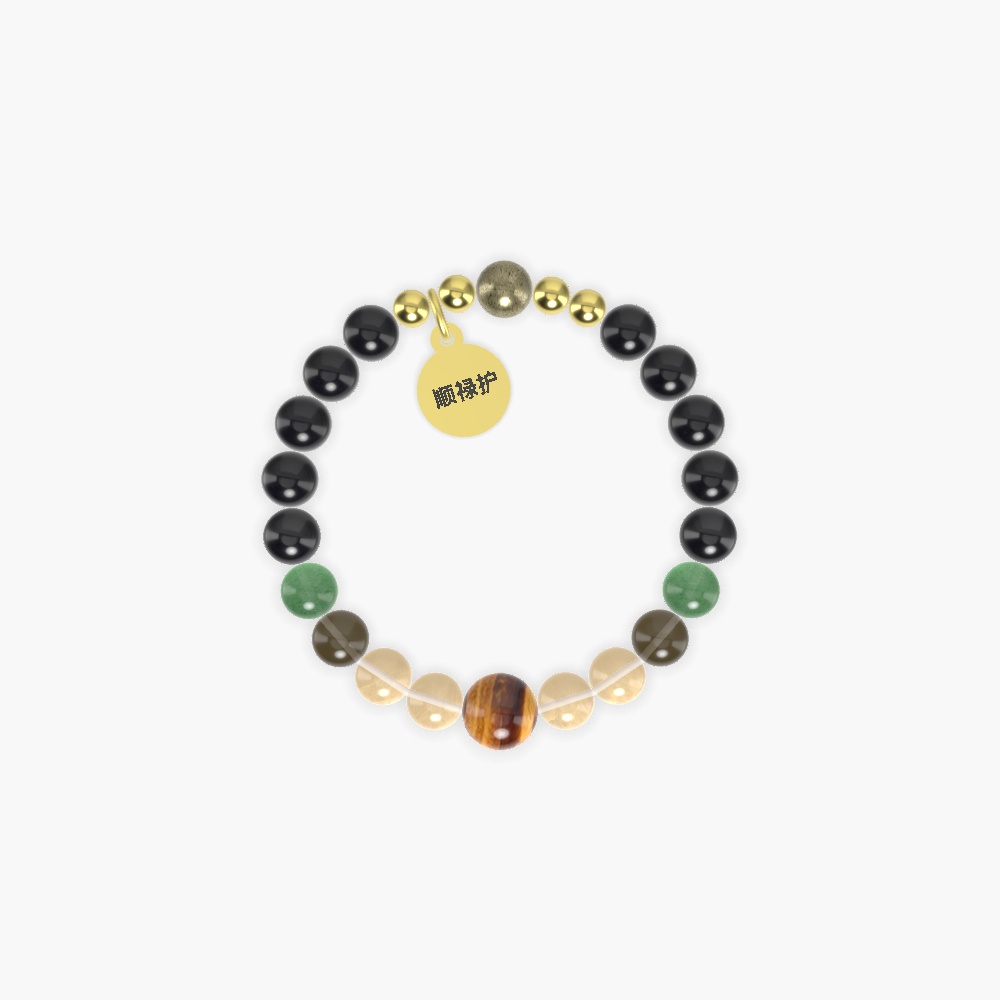 Black Obsidian, Citrine, Smoky Quartz and more Gemstone Bracelet