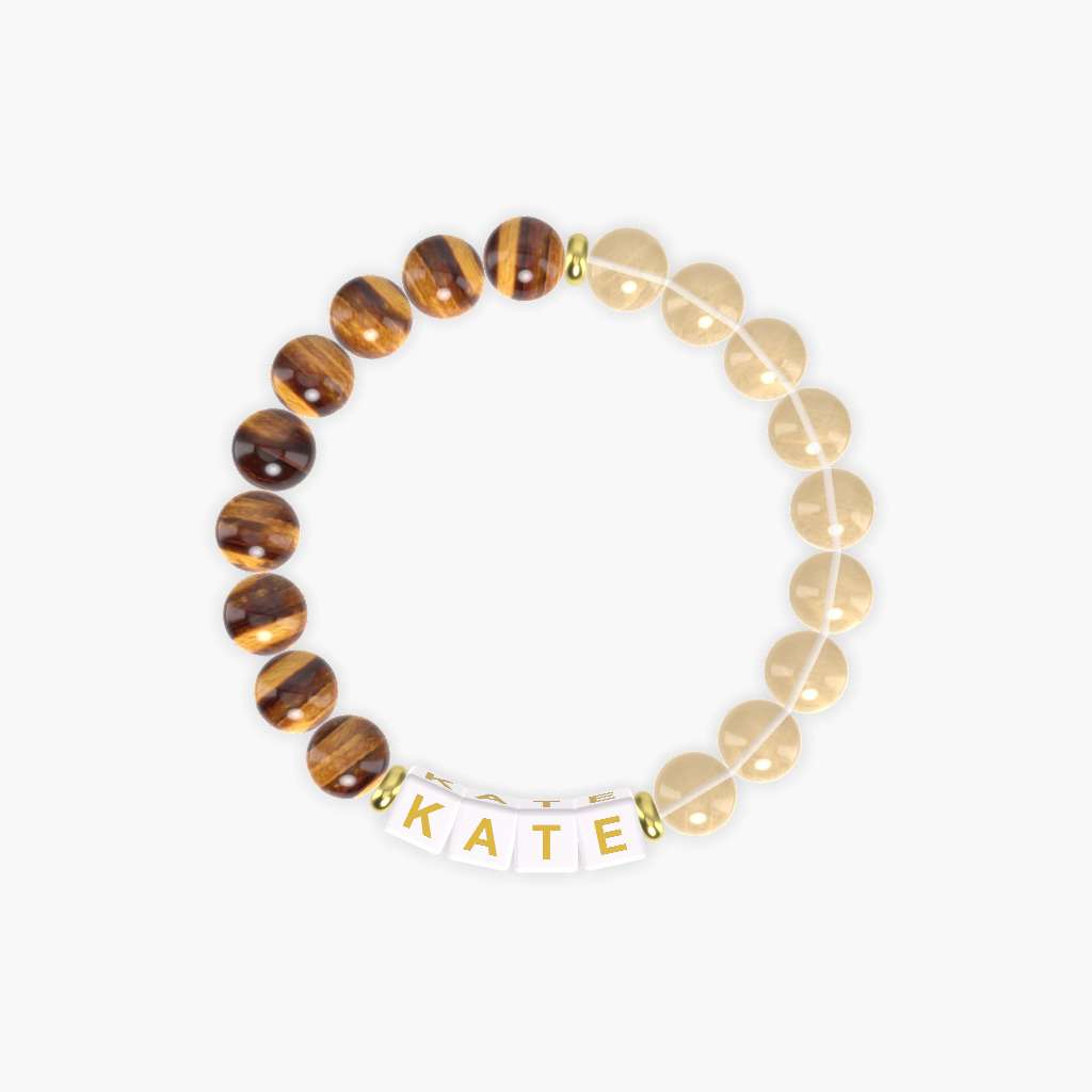 Citrine and Tiger Eye Bracelet