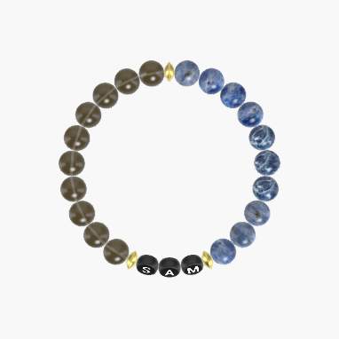 Sodalite and Smoky Quartz Bracelet