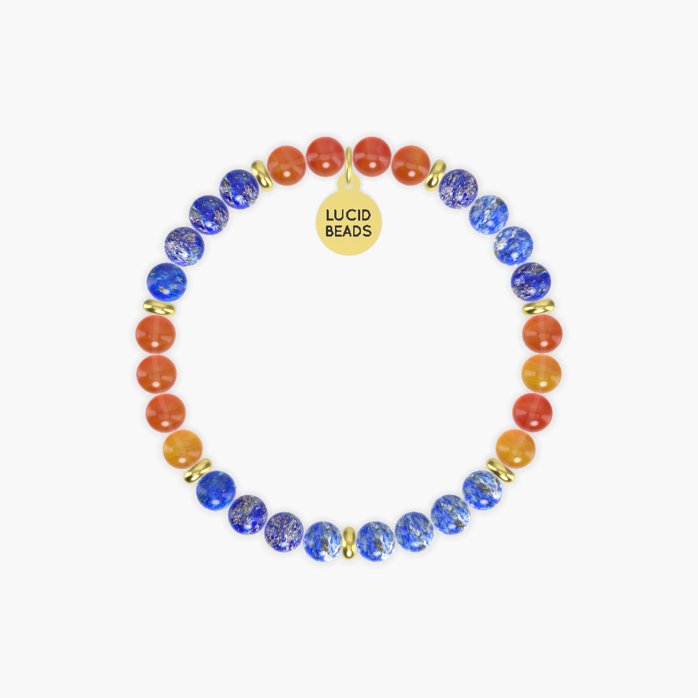 Lapis Lazuli and Carnelian Bracelet
