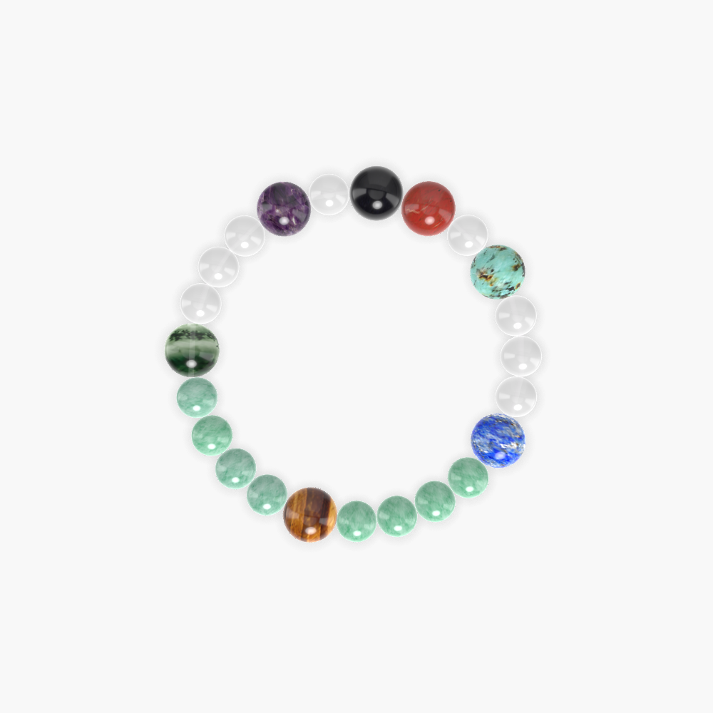 Green Jade, White Jade, Lapis Lazuli and more Gemstone Bracelet