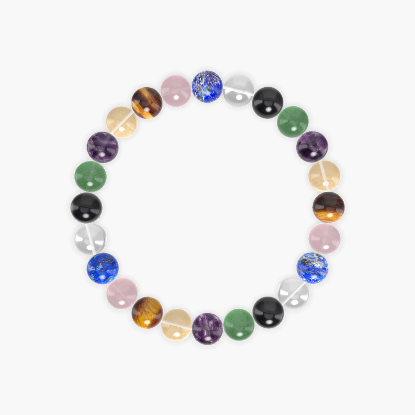Amethyst, Aventurine, Clear Quartz and more Gemstone Bracelet